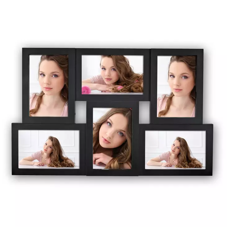 ANDORRA musta monikuvakehys 6x 10x15 (46x29) - Monikuvakehykset - 41977 - 1