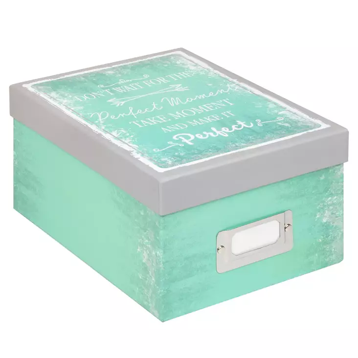 Fotoboksi Moments vihreä/harmaa 700 10x15 - Kuvalaatikot, vieraskirjat, kuvataskut - 42737 - 1