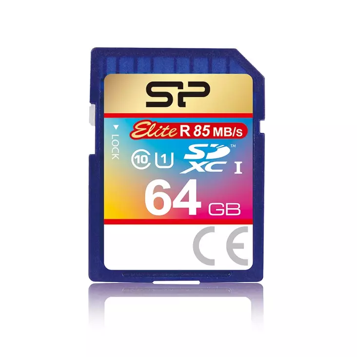 SiliconPower 64GB Elite SDXC UHS-1 - SD-kortit ja MicroSD-kortit - 32417 - 1
