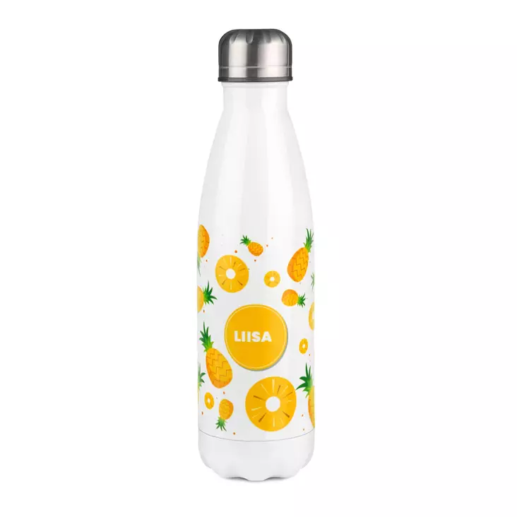 Termospullo pullonmuotoinen 500ml - valkoinen - tilaustuote - Mukit, astiat sublimaatiopainatukseen - 41247 - 1