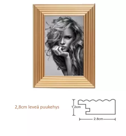 Leveä HR-36 kulta 13x18 puukehys - Litteät ja pyöristetyt kehykset - 42618 - 2