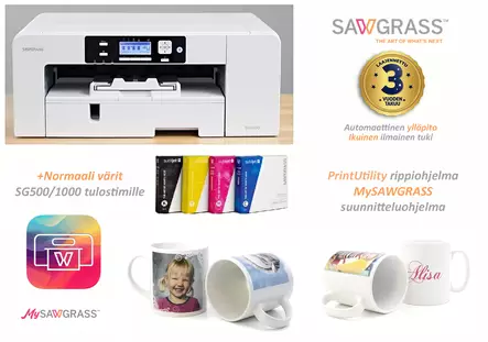 Sawgrass SG1000 -sublimaatiotulostin + ISOT värit +ohjelmat - Sublimaatiotulostimet - 42288 - 1
