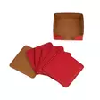 Laser - Lasinalunensetti 10x10 punainen keinonahka - Laserkaiverrukseen tuotteet - 42208 - 2