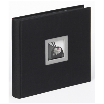 B&W Pellava-albumi, musta 26x25, mustat kart.lehdet - Designalbumit - 25348 - 1