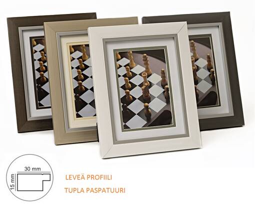 CHESS KEHYSSARJA tuplapaspatuurilla - Litteät ja pyöristetyt kehykset - 38438 - 1