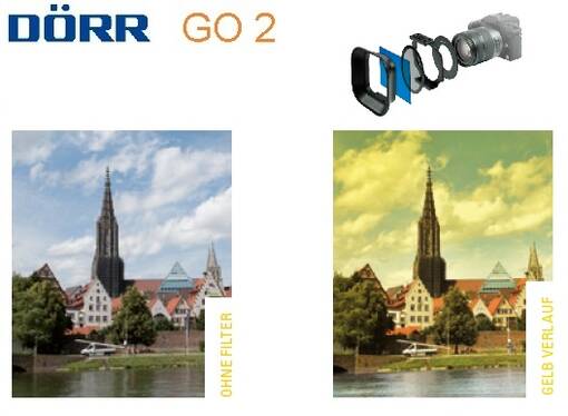 DÖRR Go2 Liukuvärisuodin keltainen -yellow - Käsisalamat, diffuussorit ja tarvikkeet - 36438 - 1