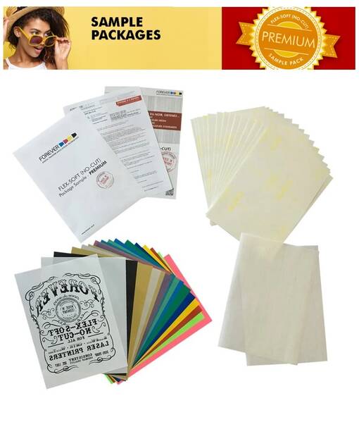 Flex-Soft (no-cut) PREMIUM Sample pack (16 väriä) - Flex-Soft laser- ja valkotulostimille - 39328 - 1