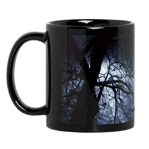 Musta muki valkoisella kuvaruudulla - Mukit, astiat sublimaatiopainatukseen - 26038 - 1