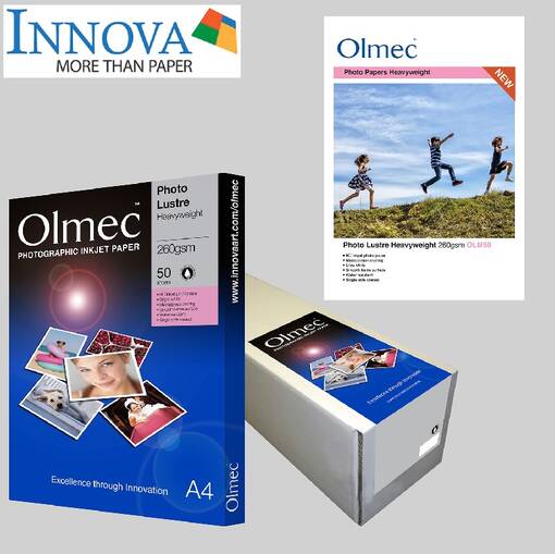 OLMEC Photo Lustre Heavyweight / helmiäinen 260gcm - Tulostuspaperit mustesuihku - 36658 - 1