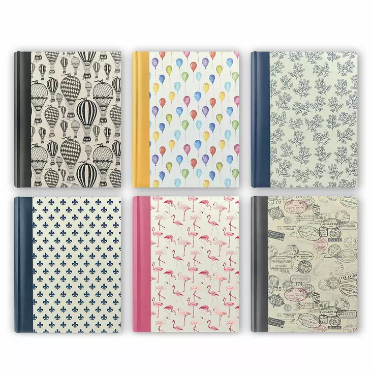 EVIAN kartonkilehtialbumi 24x32 cm, 60 sivua 6:n lajitelmana - Designalbumit - 41468 - 1