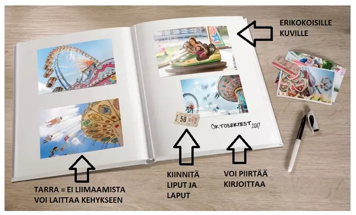 Monza tarra-albumi punainen, 26x30 cm - Spiraali- ja tarra-albumit valokuville - 27978 - 1