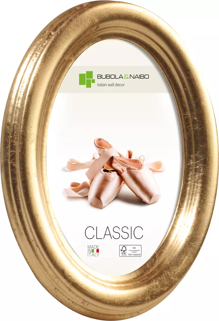 Ovaalikehys kulta 10x15 - Soikeat ovaalit valokuvakehykset - 41288 - 1