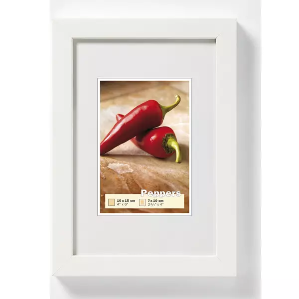 Peppers puukehys 10X15 valkoinen - tarjouserä - Litteät ja pyöristetyt kehykset - 27078 - 1