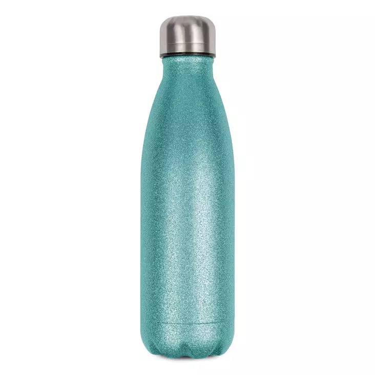 Sublimaatio- ja laserkaiverrettava glittertermospullo 500 ml turkoosi - Uusia painotuotteita - 42958 - 1