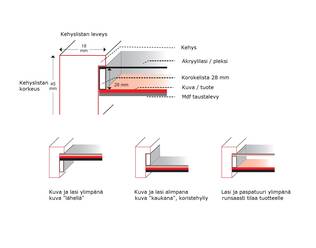 3D XXL tilakehys 40 x 40 luon.väri - Tilakehykset - 38519 - 2