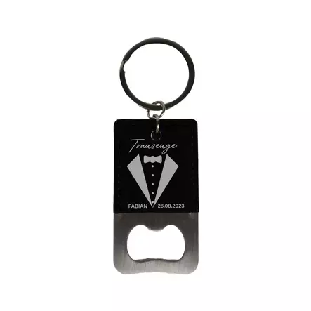 Laser - Avaimenperä pullonavaajalla musta - Laserkaiverrukseen tuotteet - 42199 - 2