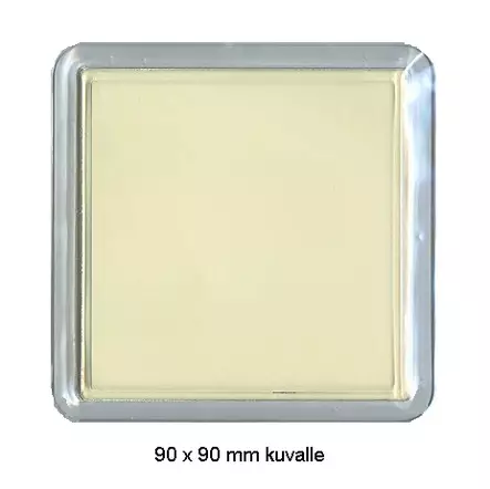 Lasinalunen 90x90mm kuvalle -akryyli, ME 10kpl - Magneetit, avaimenperät, fotonarut, mini - 36519 - 2