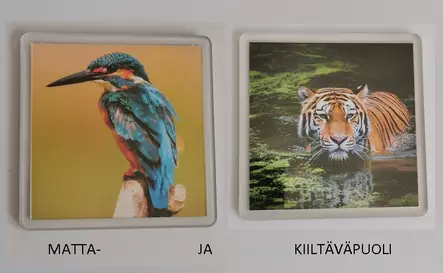 Lasinalunen 90x90mm kuvalle -akryyli, ME 10kpl - Magneetit, avaimenperät, fotonarut, mini - 36519 - 1