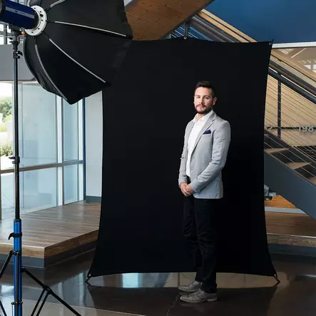 SAVAGE Travel tausta pieni 1,52x2,13m - musta - Läpivalaistavat, vinyyli- kangastaustat - 40569 - 2