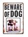 Beware of Dog peltikyltti 31x46,5cm -valk. - Lemmikkiaiheiset kehykset - 38259 - 1
