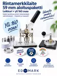 Rintamerkkilaite 59 mm aloituspaketti - leikkuri + yli 160 aihiota - Rintamerkkilaitteet ja tarvikkeet - 42929 - 1