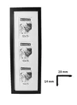 Stilren MUSTA 3x 10x15 (20x60) monikuvakehys, 6/ltk - Monikuvakehykset - 37369 - 1