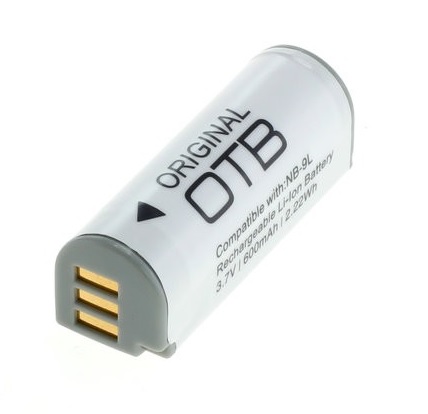 Akku Canon NB-9L yhteensopiva (600mAh) - Kamera- ja videoakut - 36989 - 1