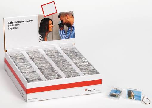 Avaimenperä 45x35mm, 100 kpl / pöytäteline - Passikuville, passikuvataskut - 31079 - 1