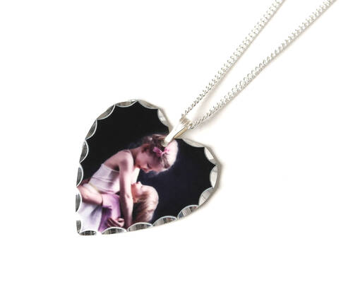 Kaulakoru sydän pieni 22,2mm - Kellot ja korut sublimaatiopainatukseen - 26209 - 1