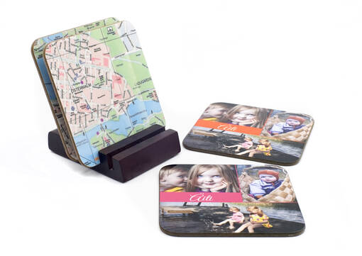 Lasinalunen MDF-pohjalla, 90x90mm - neliö - Sisustustuotteet sublimaatiopainatukseen - 26119 - 1