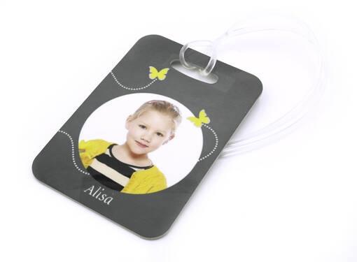 Laukkumerkki iso, 70x100mm, kaksipuolinen - Avaimenperät, magneetit, merkit - 26179 - 1