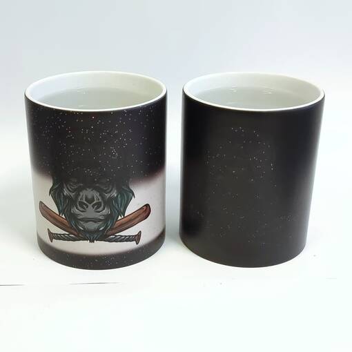 Magicmuki musta HILEILLÄ, vaihtaa väriä (käsinpesu, ei UV-kestävä) - Mukit, astiat sublimaatiopainatukseen - 40389 - 1