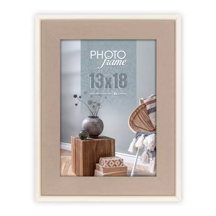 Bochum C 10x15 valkoinen / vaalean ruskea - Design kehykset - 42119 - 1