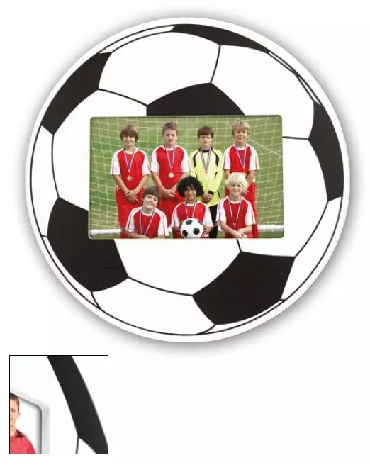 Jalkapallokehys 6x9 / 13x13cm - Lastenhuoneeseen ja kastelahjakehykset - 38499 - 1