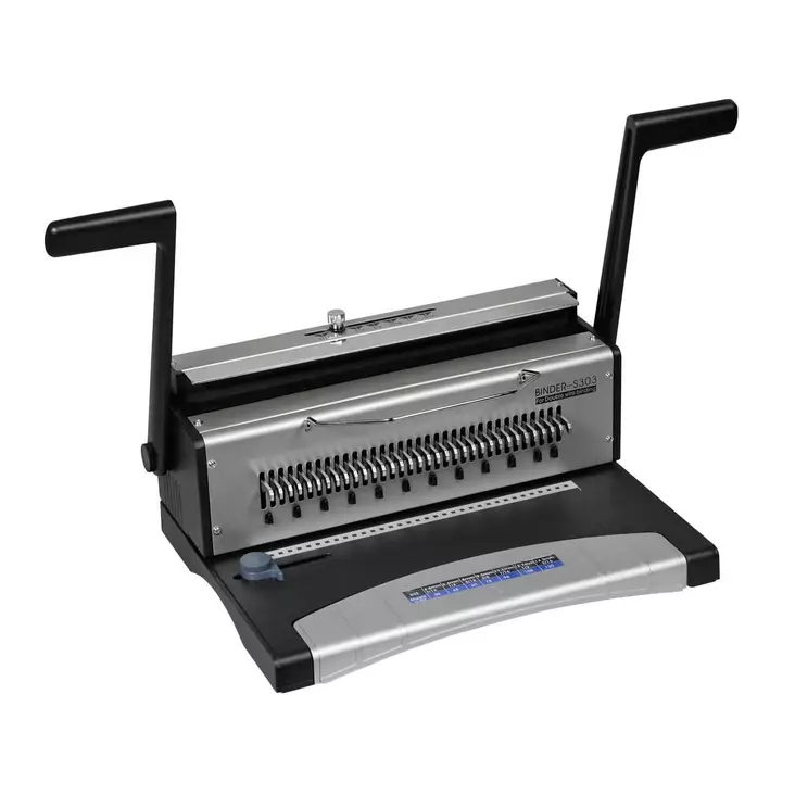 Metallikierresidontalaite S303 - 3:1 15s - yksit.säädettävät lävisteet - Kalentereiden valmistukseen - 40649 - 1