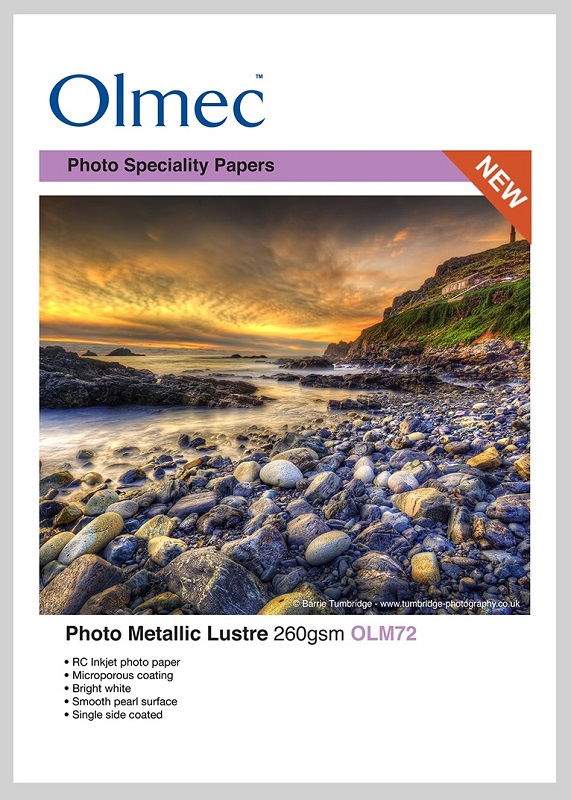 OLMEC Photo Metallic Lustre 260g - A4, 50 kpl - Tulostuspaperit mustesuihku - 36669 - 1