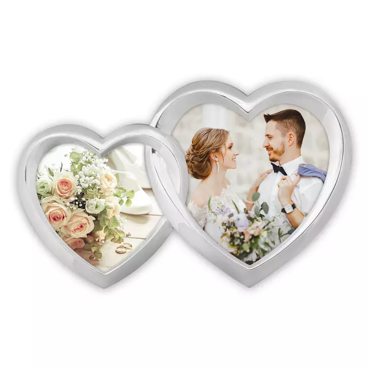 Ravel tupla sydänkehys 8x8 10x10 (20x13) - Hääkehykset, loveaiheiset kehykset - 42099 - 1