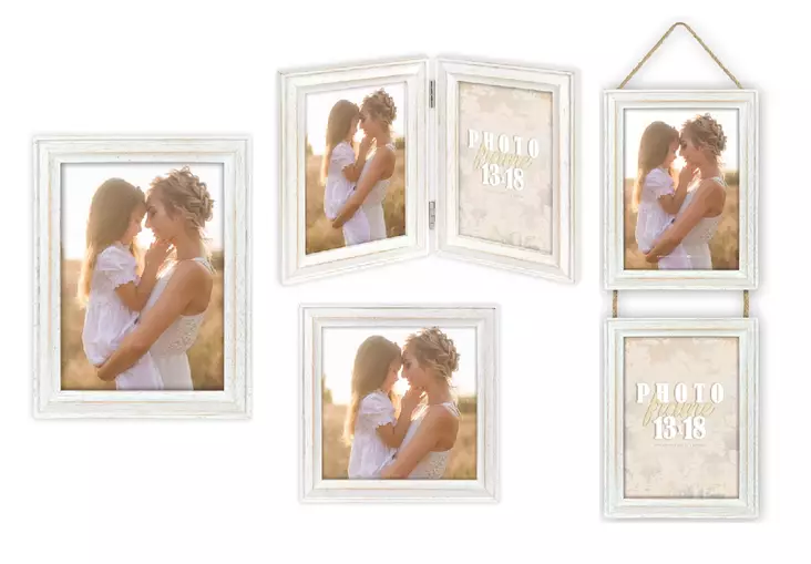 ROSEL valkoiset puukehykset - Design kehykset - 42489 - 1