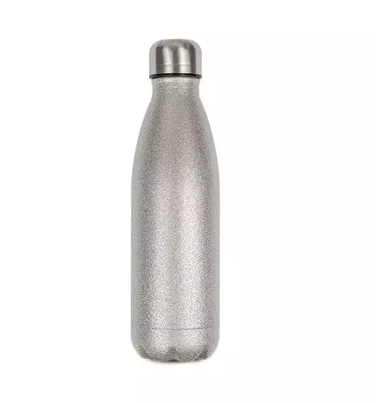 Sublimaatio- ja laserkaiverrettava glittertermospullo 500 ml hopea - Uusia painotuotteita - 42989 - 1